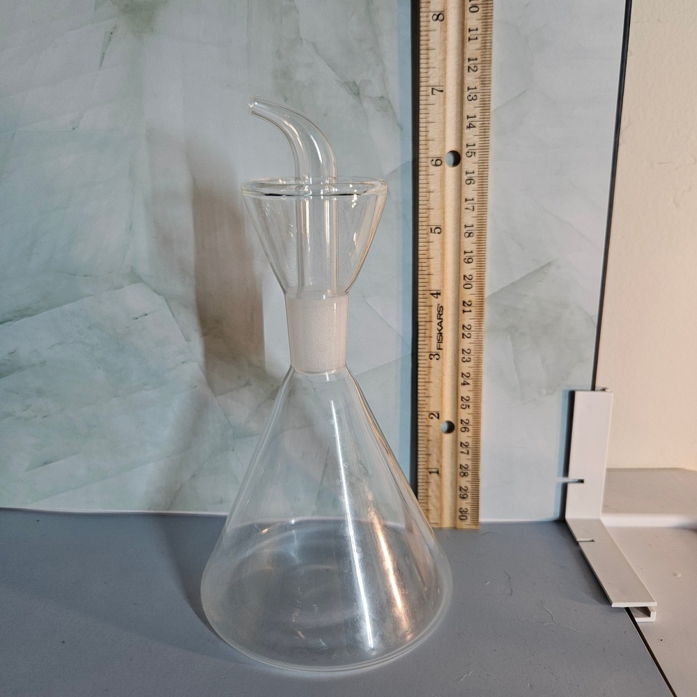 Vintage Glass Lab Funnel Separatory Labware Science Chemistry Dispenser‎